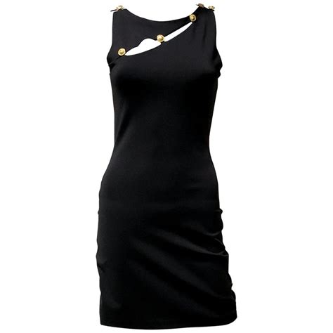 versus versace cut out dress|New VERSUS VERSACE CUT OUT BLACK DRESS 42 .